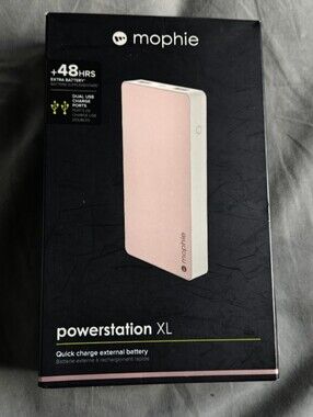 mophie Powerstation XL Portable Charger - Light Pink & White